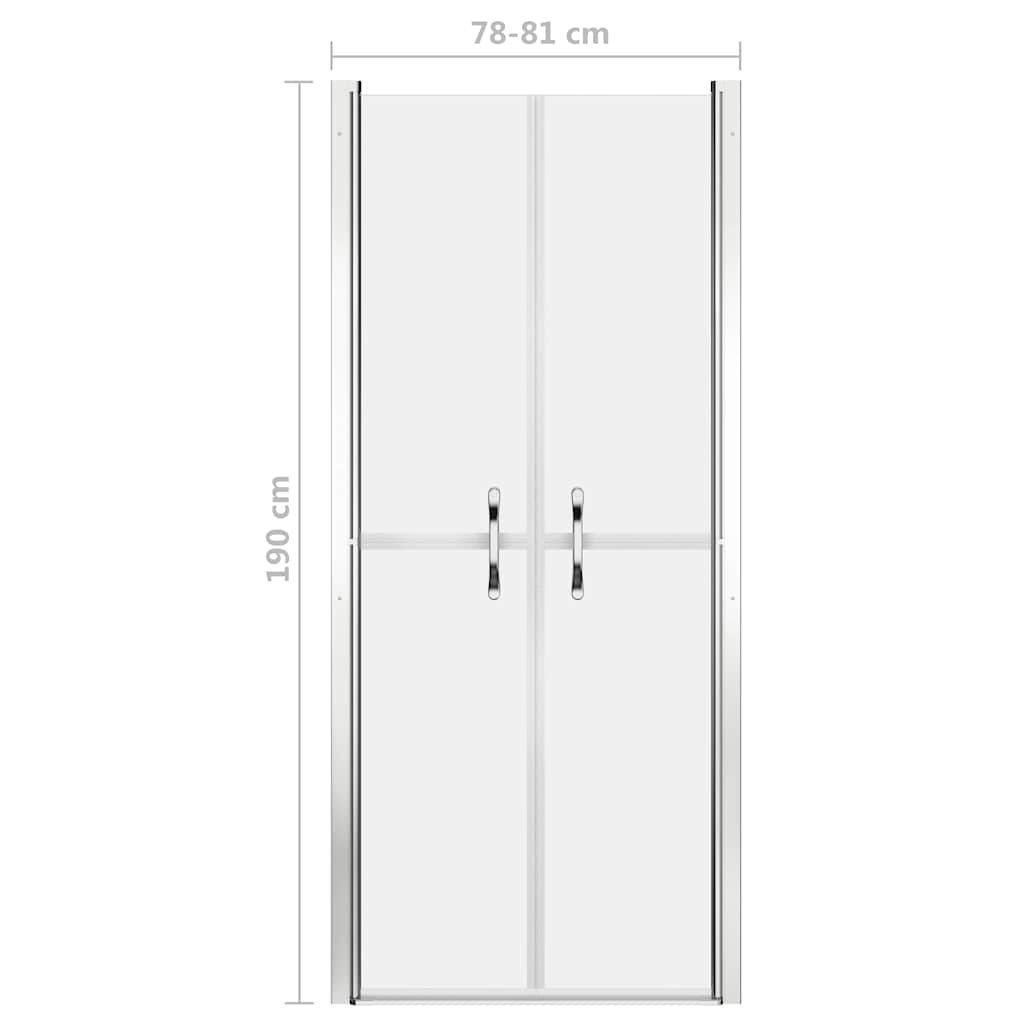 Shower Door ESG Silver Frosted 81 x 190 cm