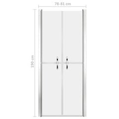 Shower Door ESG Silver Frosted 81 x 190 cm