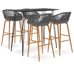 5 Piece Bar Black and grey 4