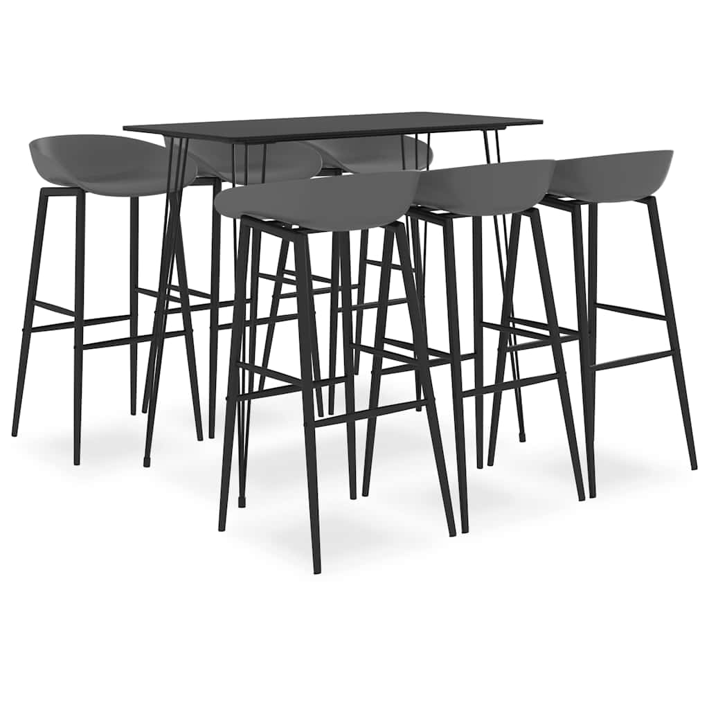 5 Piece Bar Black and grey 6