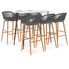 5 Piece Bar White and grey 6