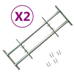 vidaXL Adjustable Security Grilles for Windows 2 pcs 700-1050 mm 1