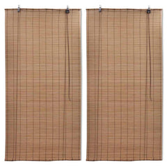 vidaXL Bamboo Roller Blinds 2 pcs 100 x 160 cm Brown 1