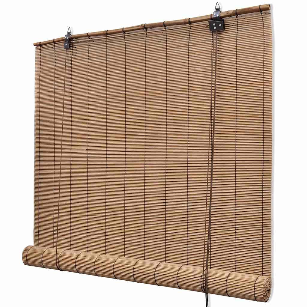 vidaXL Bamboo Roller Blinds 2 pcs 150 x 220 cm Brown 3