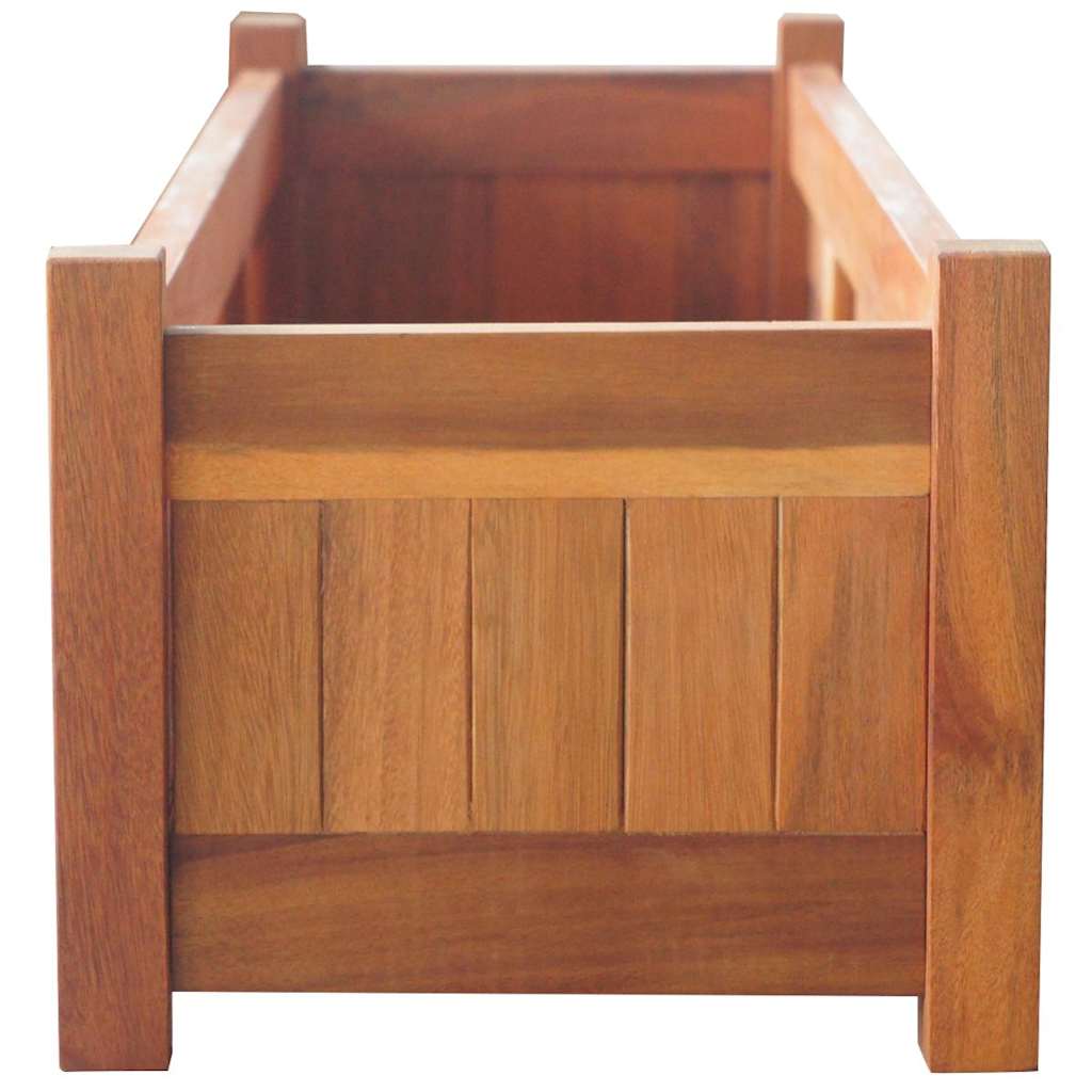 vidaXL Garden Raised Beds 2 pcs Acacia Wood 100x30x25 cm 4