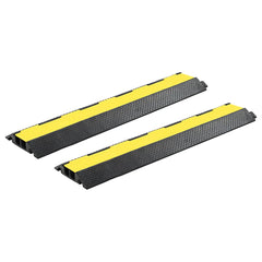 vidaXL Cable Protector Ramps 2 pcs 2 Channels Rubber 101,5 cm 1