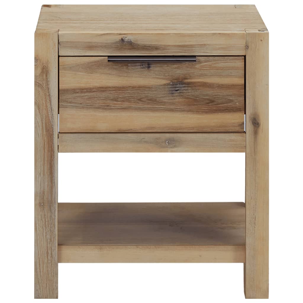 vidaXL Nightstands with Drawers 2 pcs 40x30x48 cm Solid Acacia Wood 4