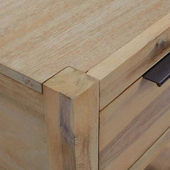 Nightstand with Drawer 40x30x48 cm Solid Acacia Wood 2
