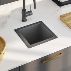 vidaXL Handmade Kitchen Sink Black Stainless Steel 1