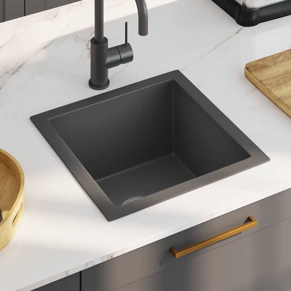 Handmade Kitchen Sink Stainless Steel Black 40 cm 40 cm standard
