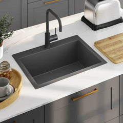 Handmade Kitchen Sink Stainless Steel Black 59 cm 44 cm with faucet hole