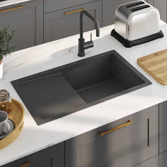 Handmade Kitchen Sink Stainless Steel Black 75 cm 44 cm standard