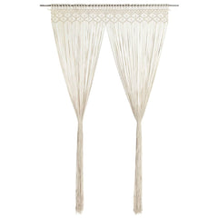 vidaXL Macrame Curtain 140x240 cm Cotton 1