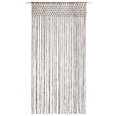 Macrame Curtain Taupe 140x240 cm Cotton