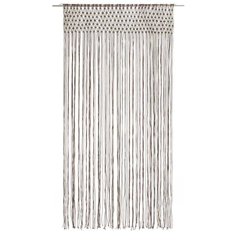 Macrame Curtain Taupe 140x240 cm Cotton