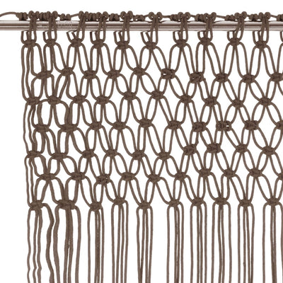 Macrame Curtain Taupe 140x240 cm Cotton