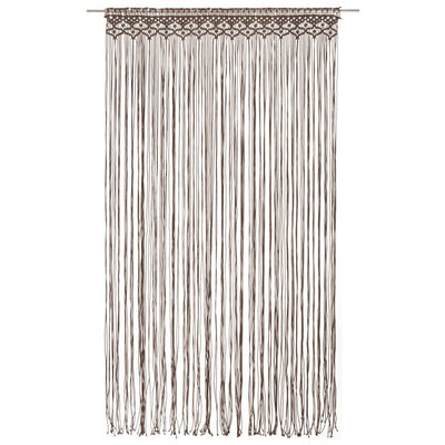 Macrame Curtain Taupe 140x240 cm Cotton