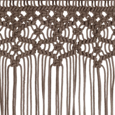 Macrame Curtain Taupe 140x240 cm Cotton