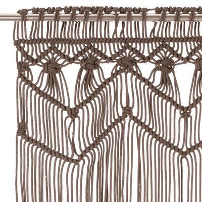 Macrame Curtain Taupe 140x240 cm Cotton