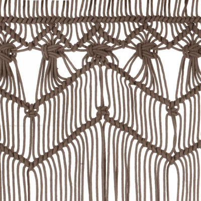 Macrame Curtain Taupe 140x240 cm Cotton