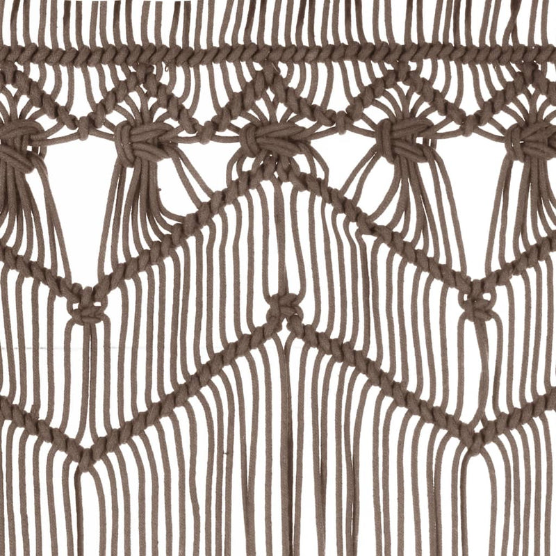 Macrame Curtain Taupe 140x240 cm Cotton