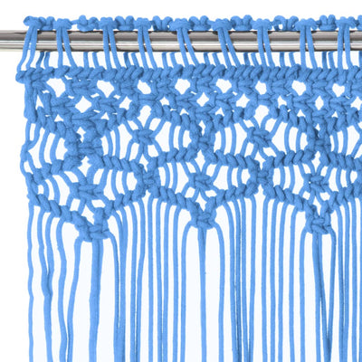 Macrame Curtain Blue 140x240 cm Cotton