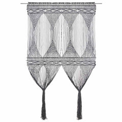 vidaXL Macrame Curtain Anthracite 140x240 cm Cotton 2