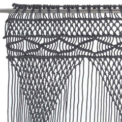 vidaXL Macrame Curtain Anthracite 140x240 cm Cotton 4