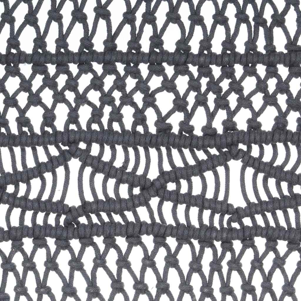 vidaXL Macrame Curtain Anthracite 140x240 cm Cotton 5