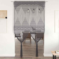 vidaXL Macrame Curtain Anthracite 140x240 cm Cotton 1