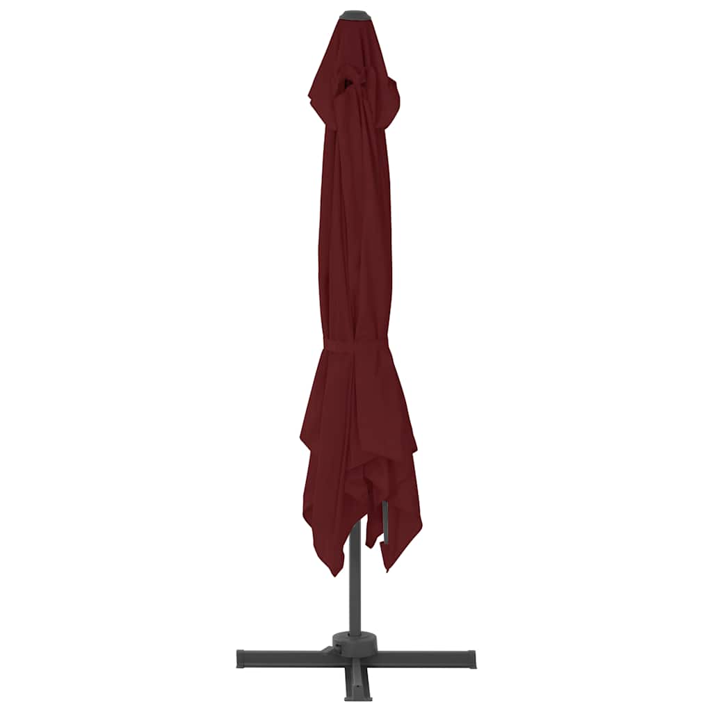 vidaXL Cantilever Garden Parasol with Aluminium Pole Bordeaux Red 400x300 cm 4