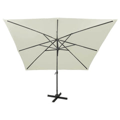 vidaXL Cantilever Garden Parasol with Pole and LED Lights Sand 300 cm 3