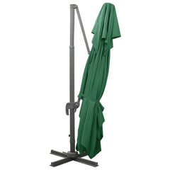 vidaXL Cantilever Garden Parasol with Double Top Green 400x300 cm 5