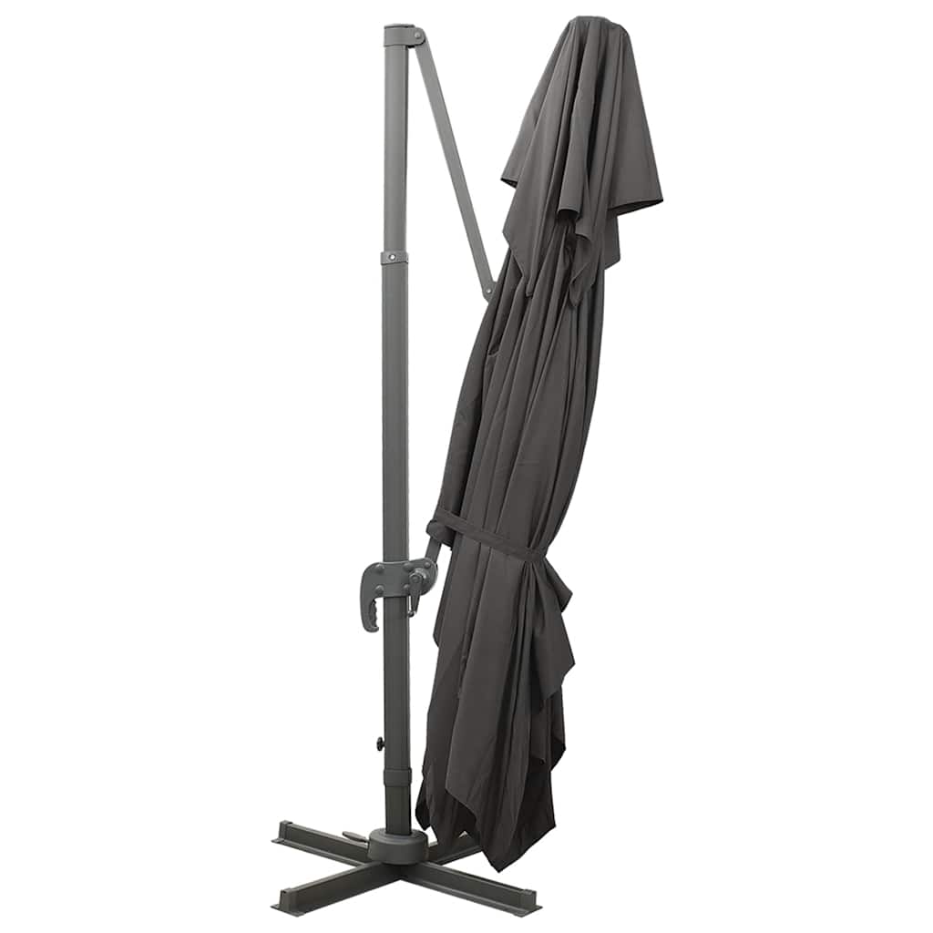 vidaXL Cantilever Garden Parasol with Double Top Anthracite 400x300 cm 4