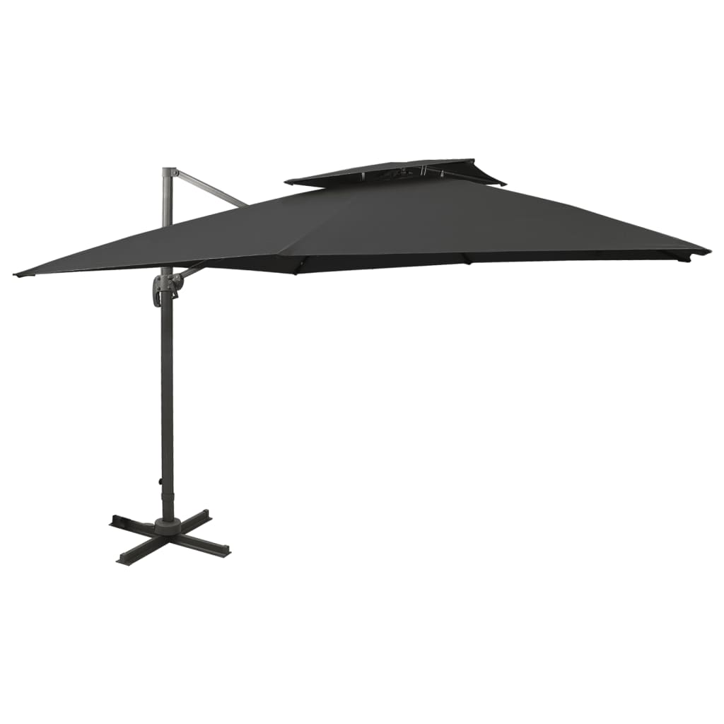 vidaXL Cantilever Garden Parasol | Black | Fabric with PA coating 1