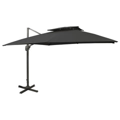 vidaXL Cantilever Garden Parasol | Black | Fabric with PA coating 1