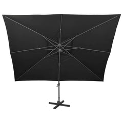 vidaXL Cantilever Garden Parasol with Double Top Black 400x300 cm 3