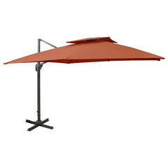 vidaXL Cantilever Garden Parasol | Terracotta 1