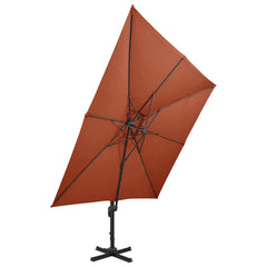 vidaXL Cantilever Garden Parasol | Terracotta 3