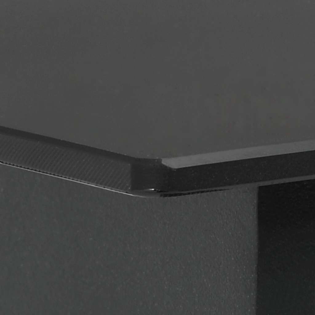 vidaXL Garden Table | Black | Powder-coated steel, glass | 80 x 80 x 74 cm 3