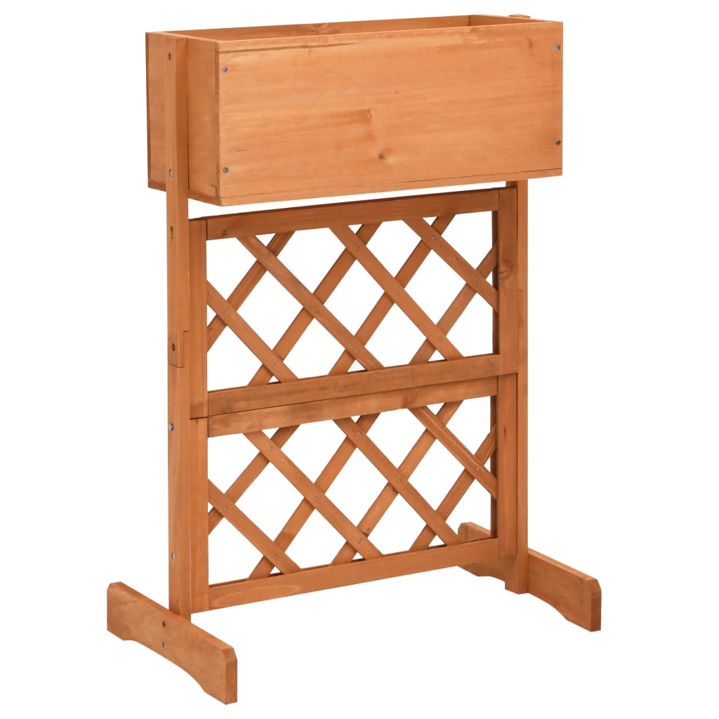 vidaXL Planter | Orange | Solid Firwood | Medium | Planters | Planter 1