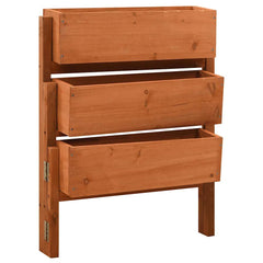 vidaXL Planter | Orange | Solid Firwood | Medium | Foldable | Planter 1