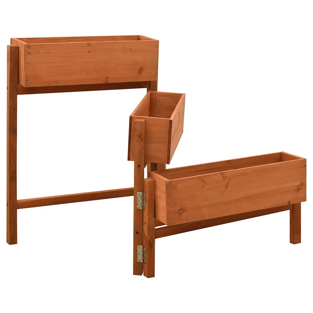 vidaXL Planter | Orange | Solid Firwood | Medium | Foldable | Planter 2