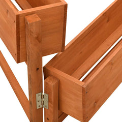 vidaXL Planter | Orange | Solid Firwood | Medium | Foldable | Planter 3
