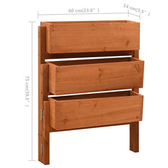 vidaXL Planter | Orange | Solid Firwood | Medium | Foldable | Planter 5