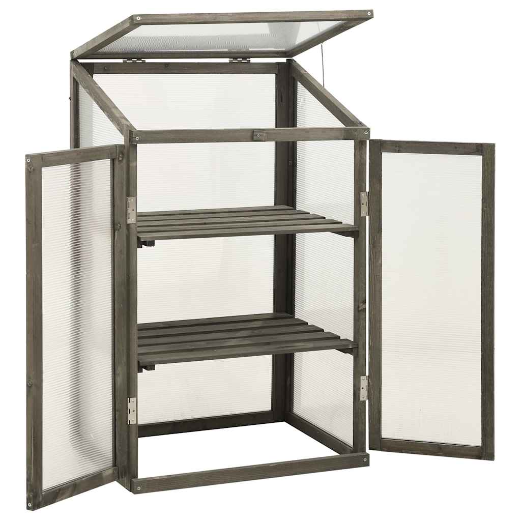Greenhouse 60x45x100 cm Firwood Grey