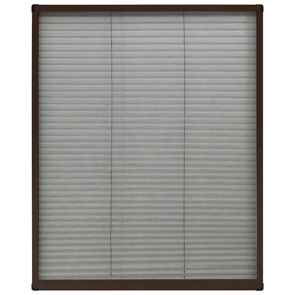 vidaXL Plisse Insect Screen for Windows Aluminium Brown 80x100 cm 2
