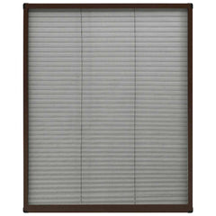 vidaXL Plisse Insect Screen for Windows Aluminium Brown 80x100 cm 2