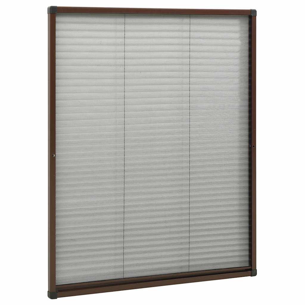 vidaXL Plisse Insect Screen for Windows Aluminium Brown 80x100 cm 3