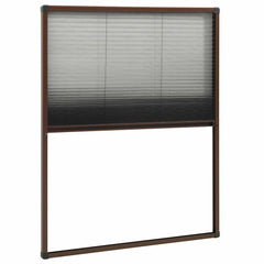 vidaXL Plisse Insect Screen for Windows Aluminium Brown 80x100 cm 4